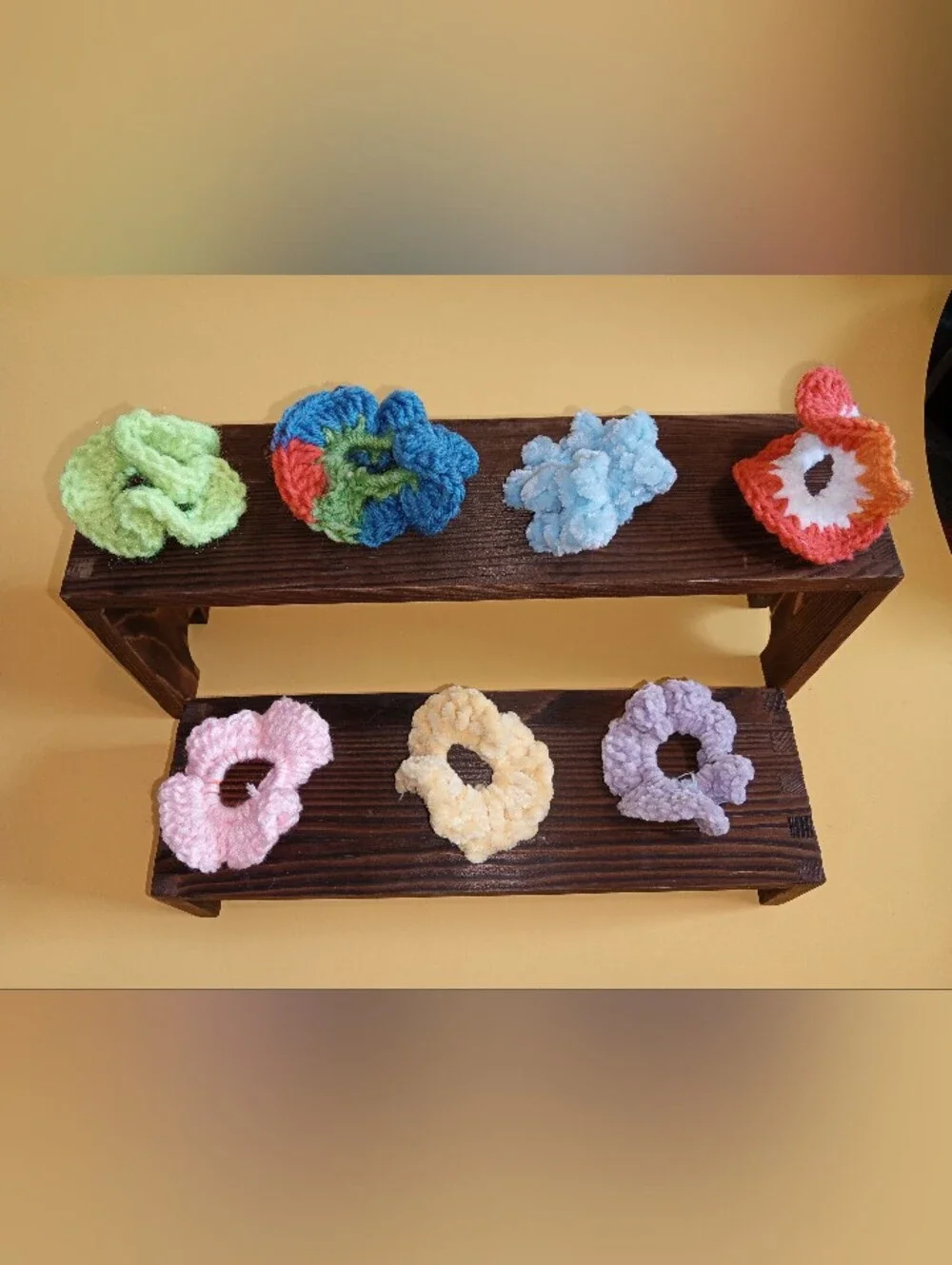 Handmade Crocheted Small Scrunchie Bundle in Pastel & Bright Colors